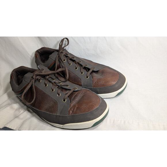FootJoy Mens Golf Brown Leather Lace up Sneakers Sz 15 Contour Casual Spikes - Picture 5 of 7